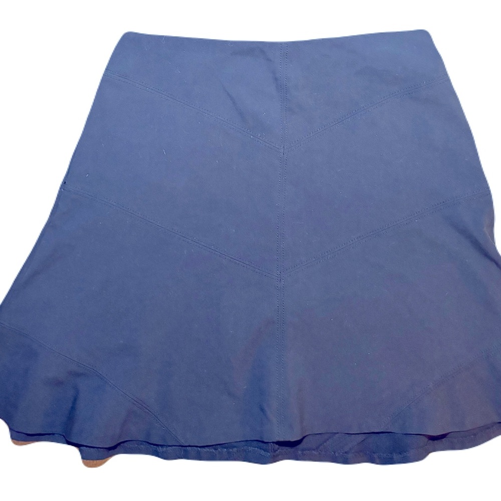 BLACK Ann Taylor Loft Skirt with Seamed Detailing and A line Cut